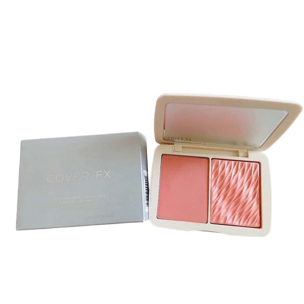 NIB! Cover FX Monochromatic Blush Duo Matte Shimmer Pink Dahlia 0.51oz‎ Makeup